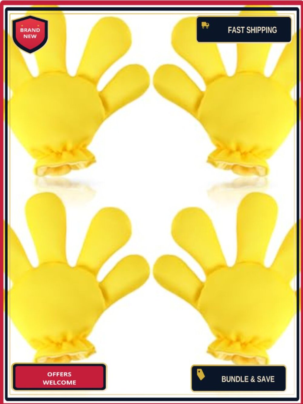 Oversized Cartoon Costume Gloves 2 Pairs Jumbo Role Play Party Dress Up